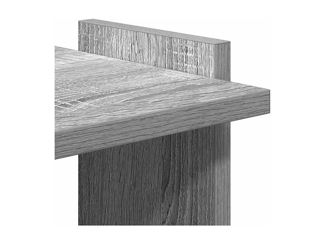 Bibliothèque à 3 niveaux sonoma gris 60x30x120