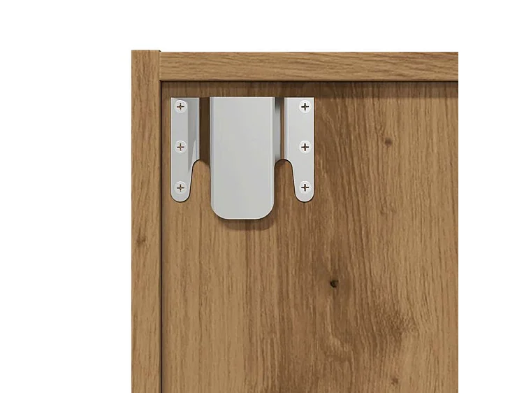 Bibliothèque-Meuble TV chêne artisanal 36x30x143