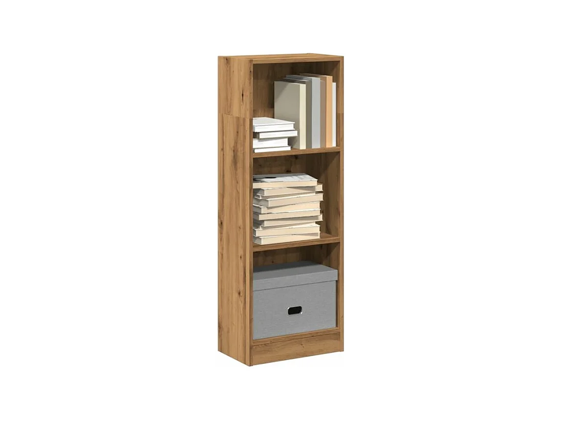 Bibliothèque chêne artisanal 40x24x109 bois d'ingénierie