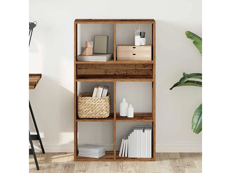 Bibliothèque vieux bois 66x31x112 bois d'ingénierie