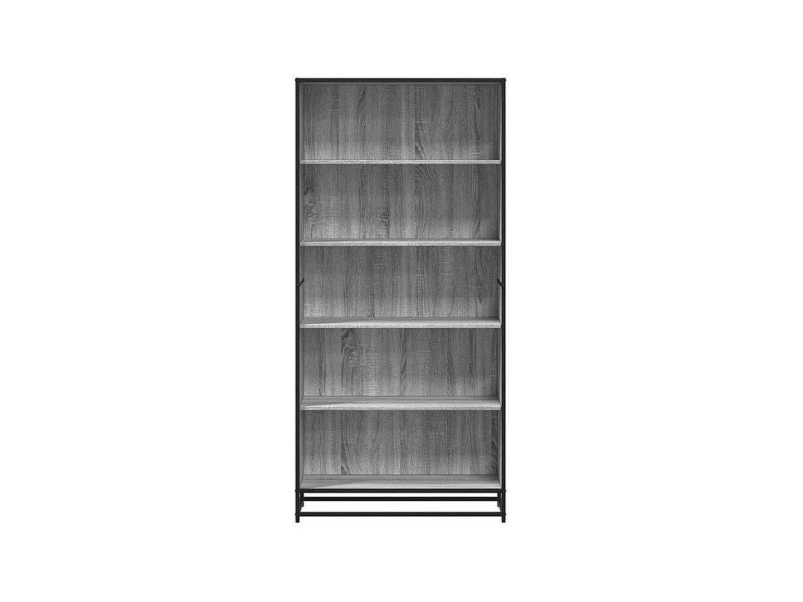 Bibliothèque sonoma gris 80,5x35x170,5 bois d'ingénierie