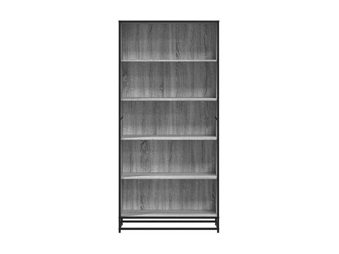 Bibliothèque sonoma gris 80,5x35x170,5 bois d'ingénierie