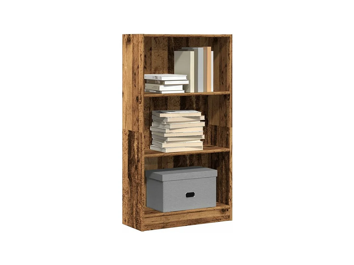 Bibliothèque vieux bois 60x24x109 bois d'ingénierie