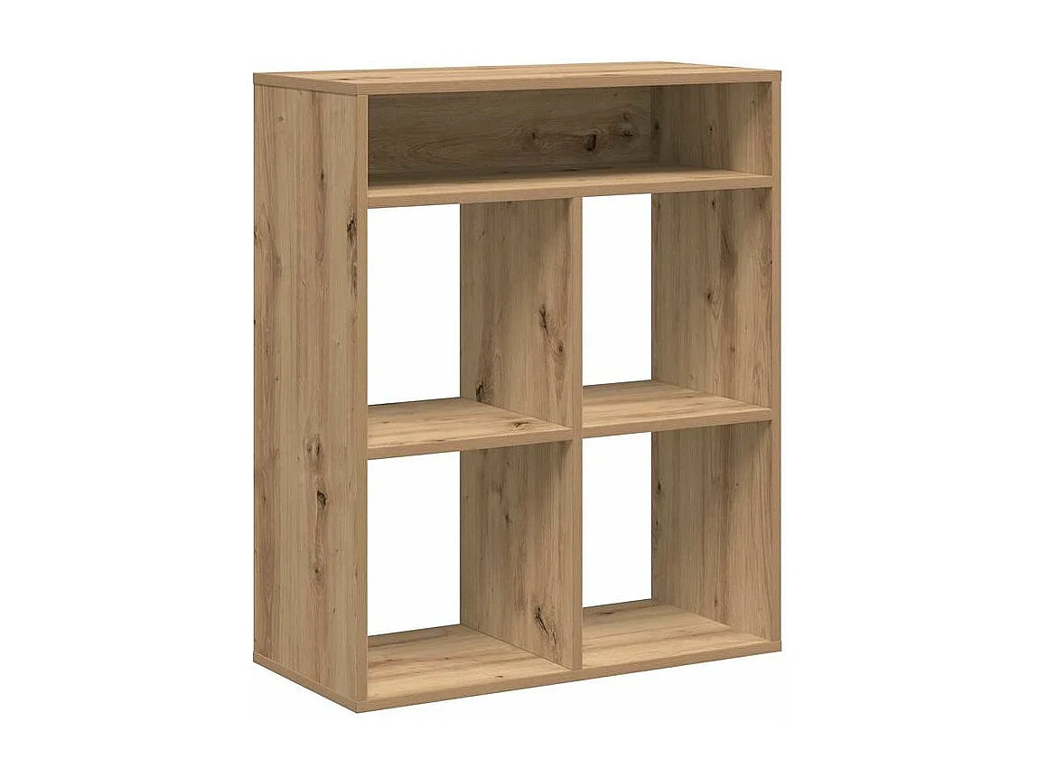 Bibliothèque chêne artisanal 66x31x80 bois d'ingénierie