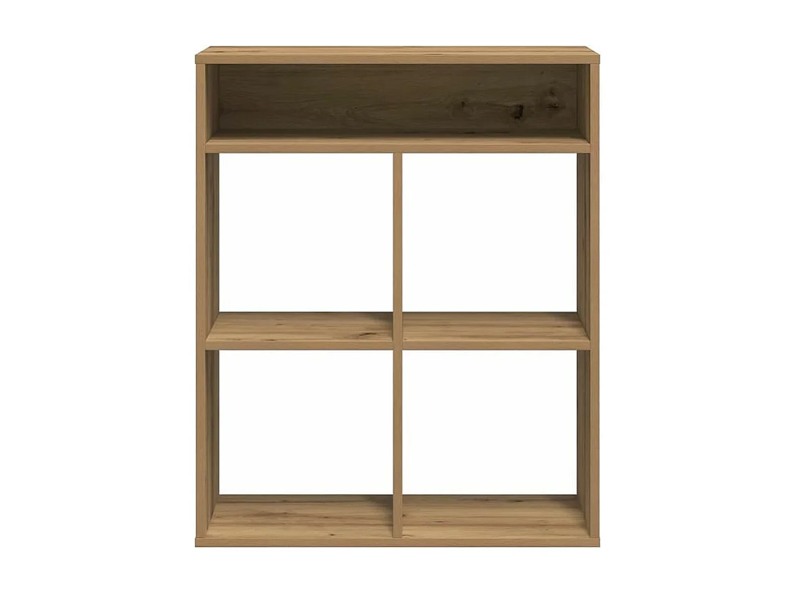 Bibliothèque chêne artisanal 66x31x80 bois d'ingénierie