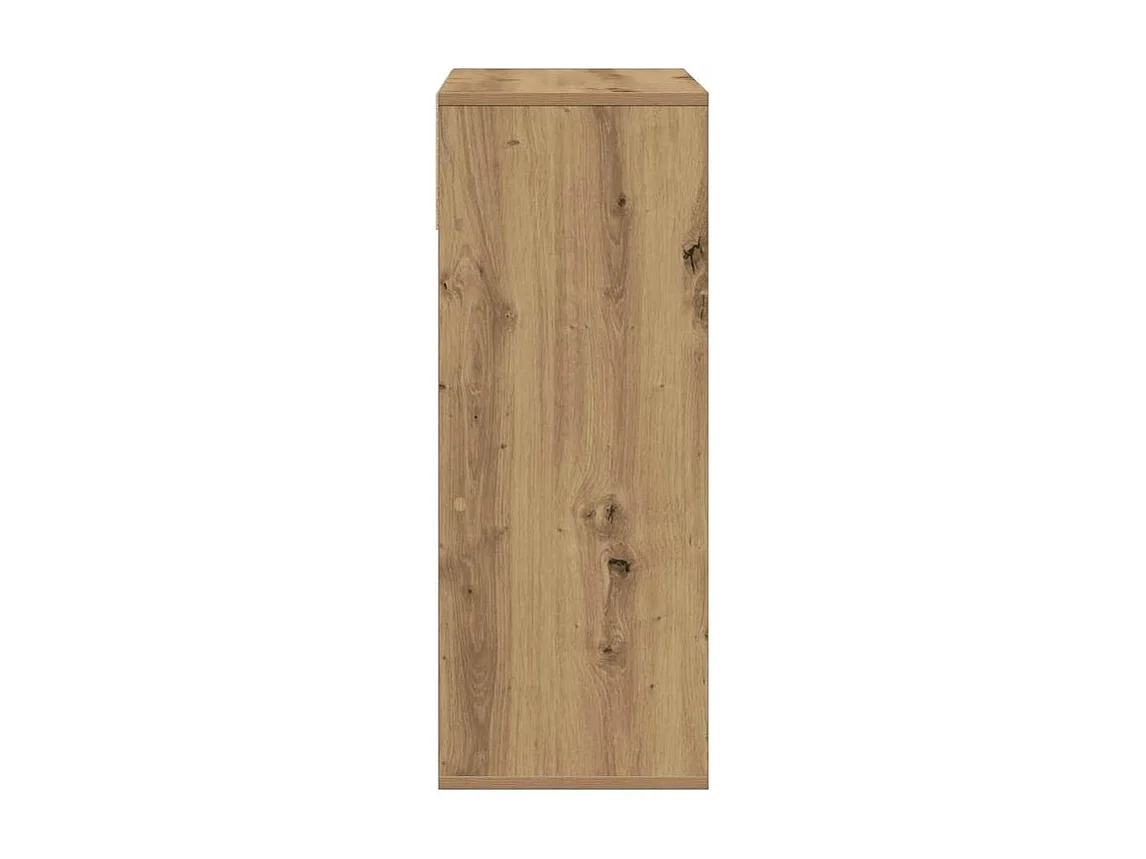 Bibliothèque chêne artisanal 66x31x80 bois d'ingénierie