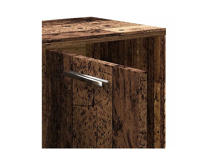 Bibliothèque vieux bois 90x28x90 bois d'ingénierie