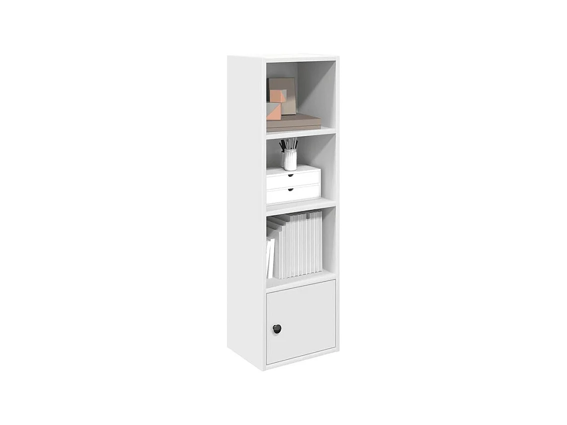 Bibliothèque blanc 31x24x102 bois d'ingénierie