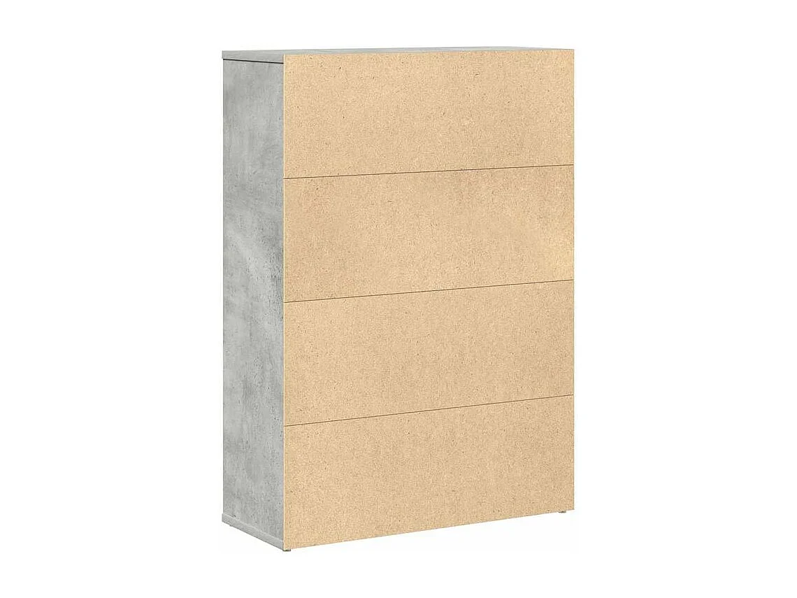 Bibliothèque gris béton 60x24x85 bois d'ingénierie