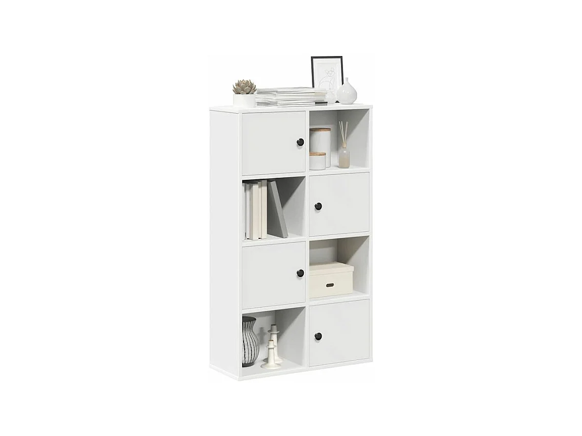 Bibliothèque blanc 60x24x101,5 bois d'ingénierie