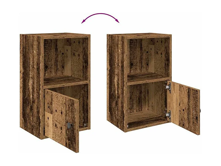 Bibliothèque vieux bois 31x24x52 bois d'ingénierie