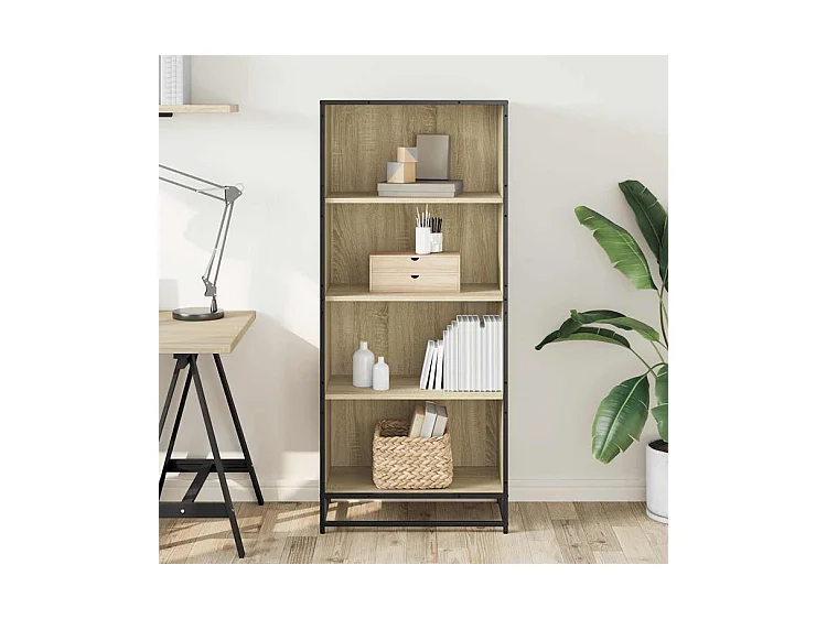 Bibliothèque chêne sonoma 60x35x139 bois d'ingénierie