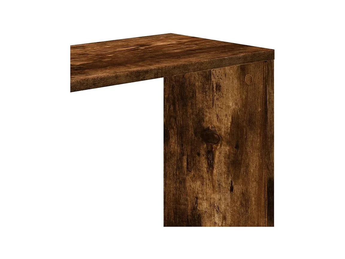 Bibliothèque 5 niveaux chêne fumé bois d'ingénierie