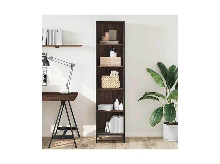 Bibliothèque chêne marron 40x35x170,5 bois d'ingénierie