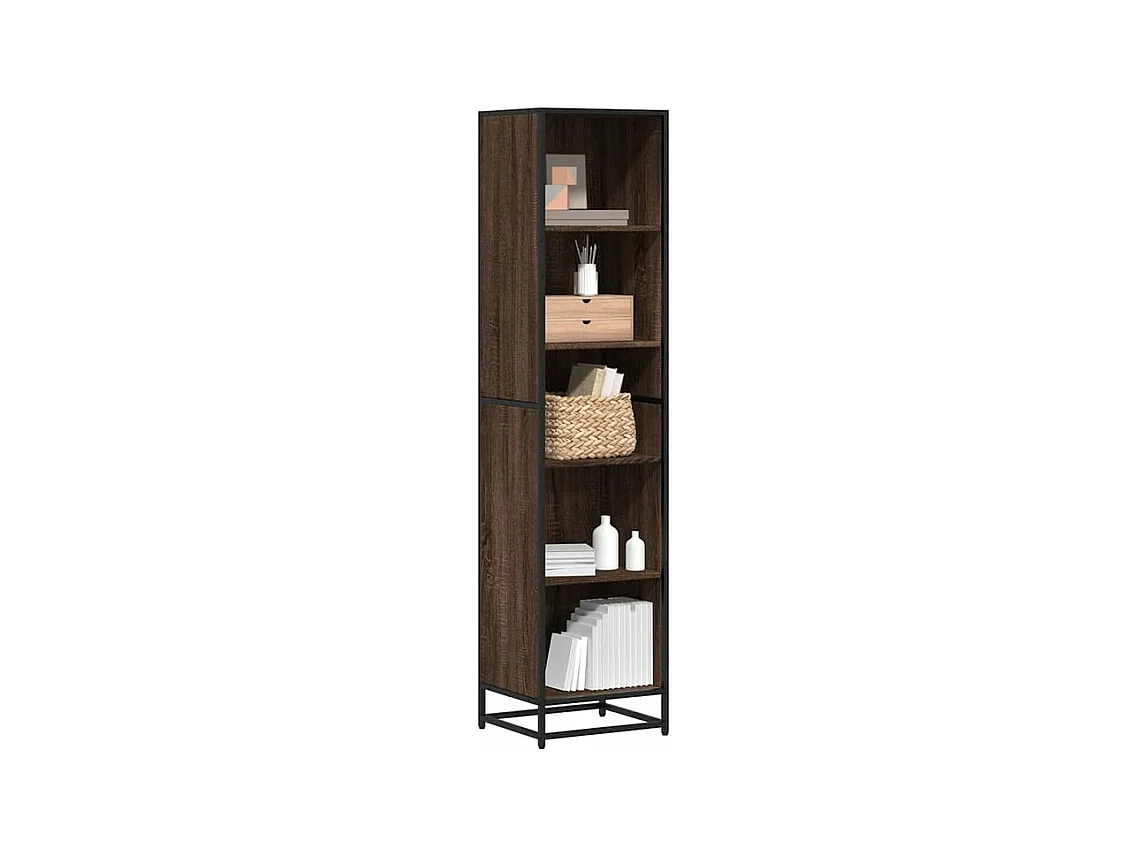 Bibliothèque chêne marron 40x35x170,5 bois d'ingénierie