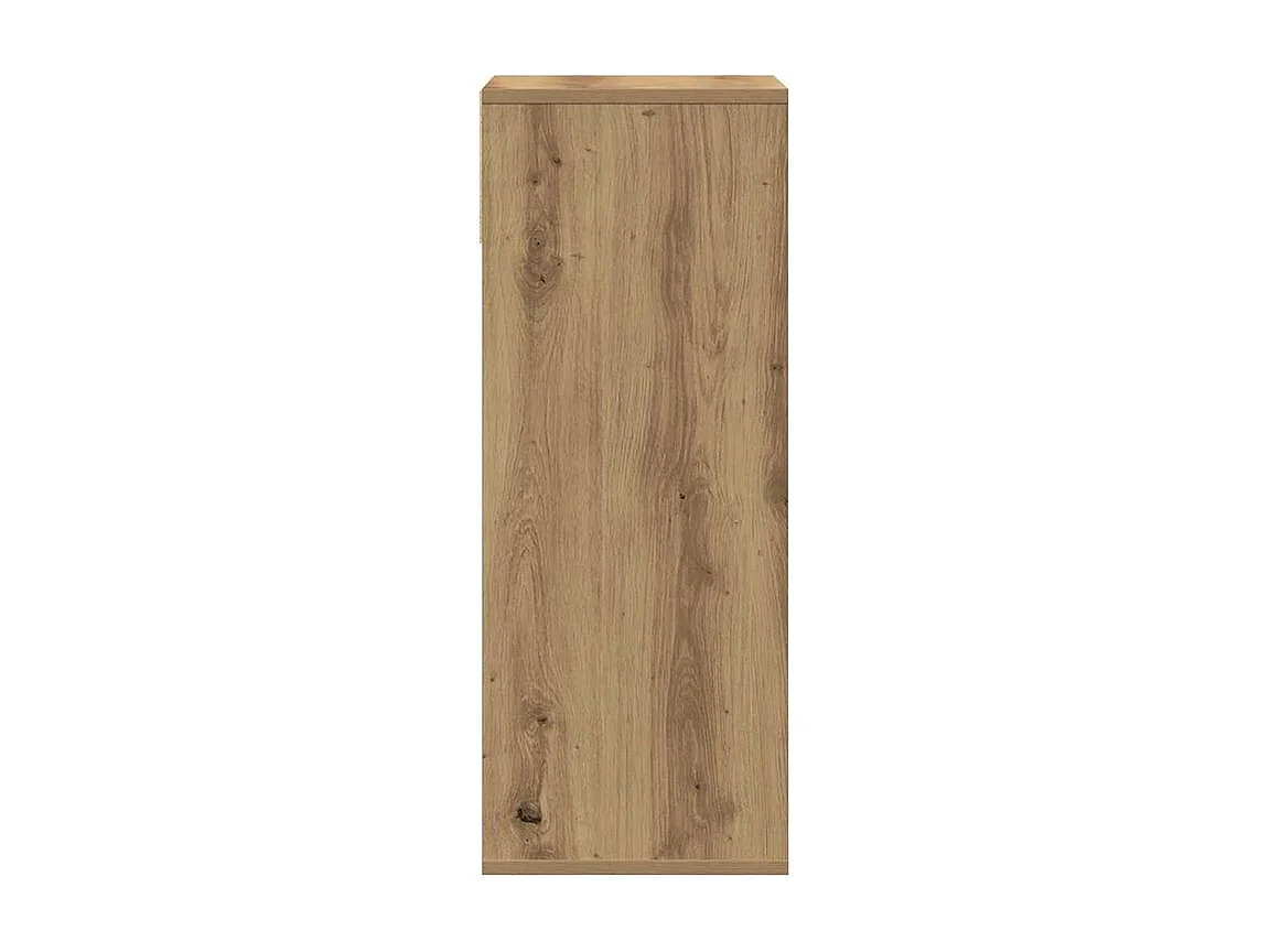 Bibliothèque chêne artisanal 34x31x80 bois d'ingénierie