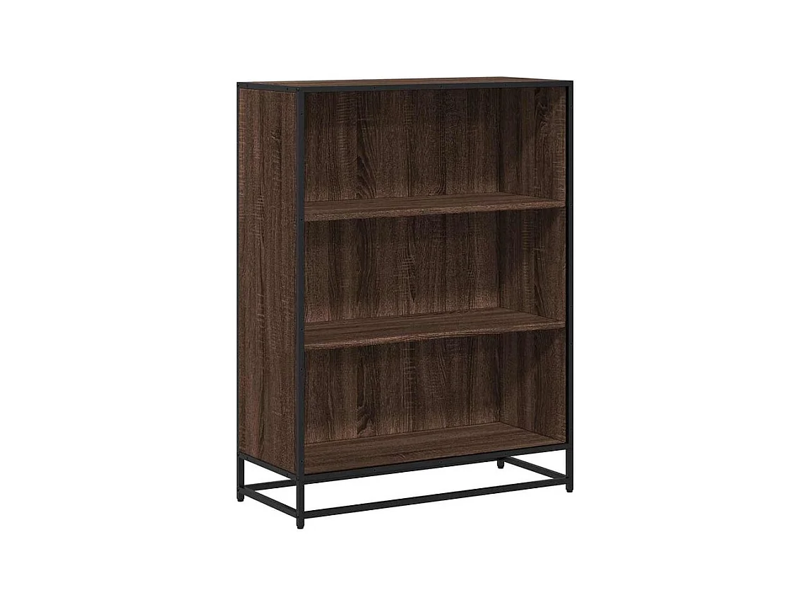 Bibliothèque chêne marron 80,5x35x107,5 bois d'ingénierie