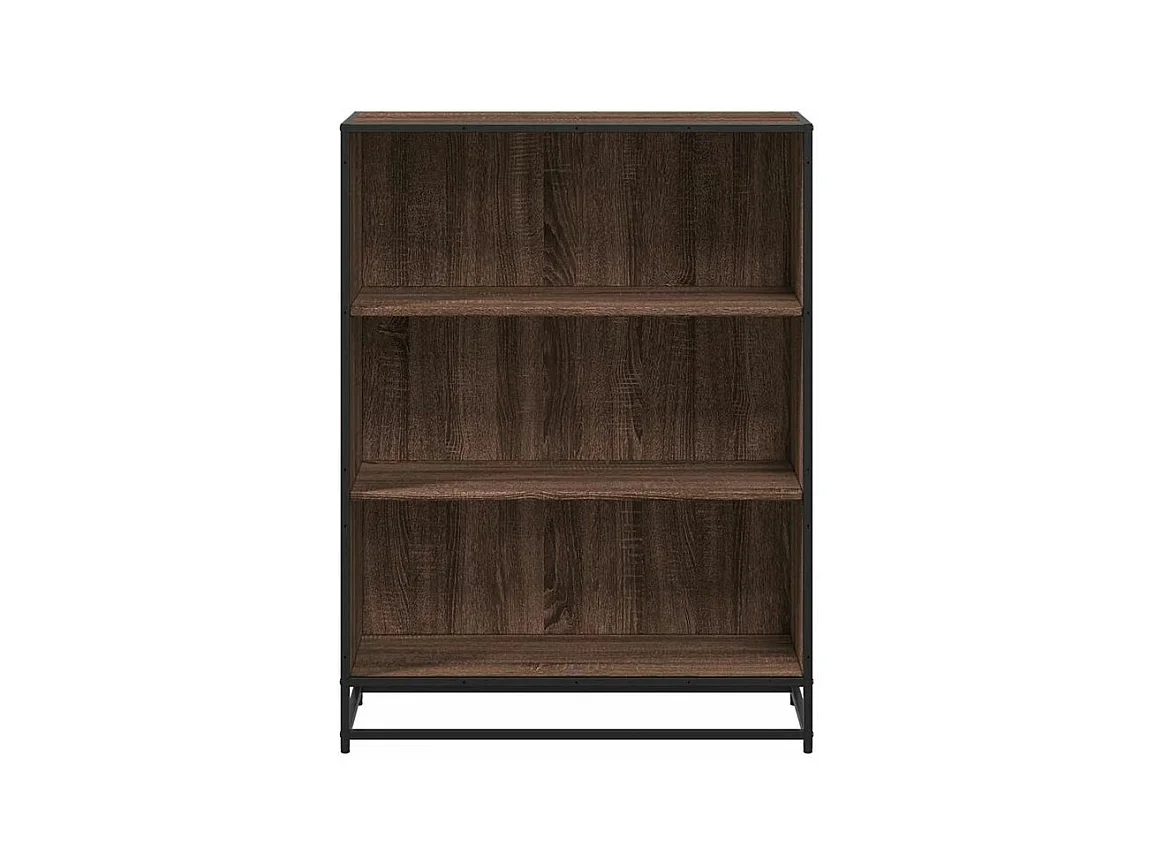 Bibliothèque chêne marron 80,5x35x107,5 bois d'ingénierie