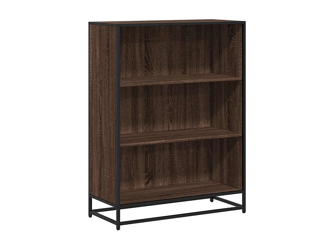 Bibliothèque chêne marron 80,5x35x107,5 bois d'ingénierie