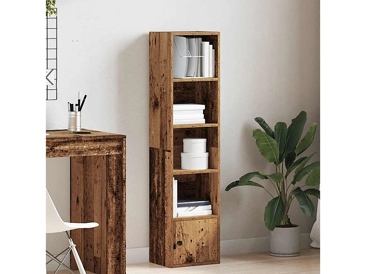 Bibliothèque vieux bois 31x24x127 bois d'ingénierie