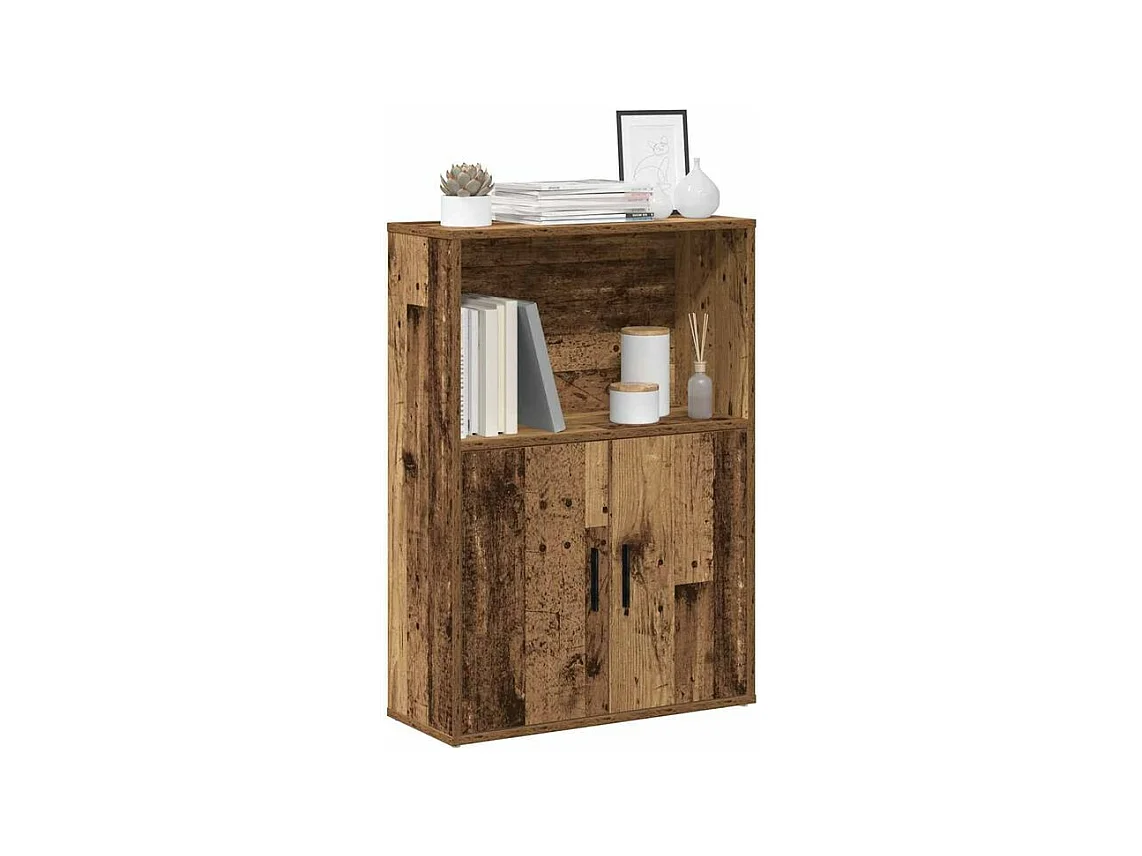 Bibliothèque vieux bois 60x24x85 bois d'ingénierie