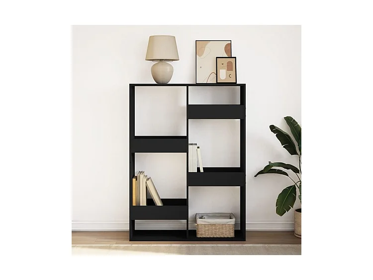 Bibliothèque noir 100x33x135 bois d'ingénierie