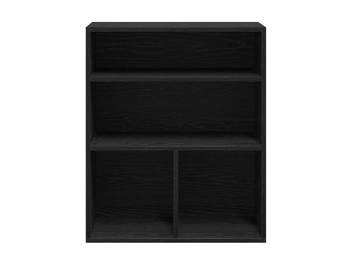 Bibliothèque noir 60x30x71,5 bois d'ingénierie