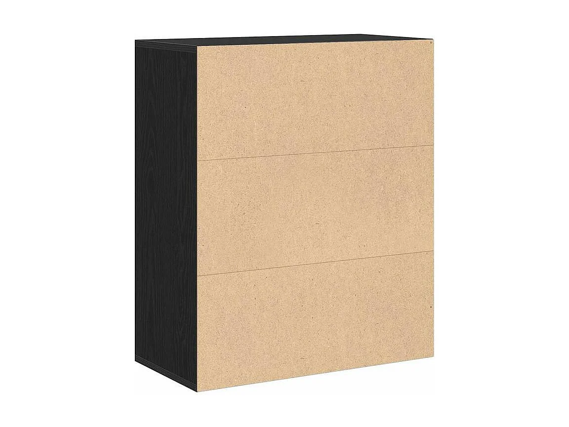 Bibliothèque noir 60x30x71,5 bois d'ingénierie