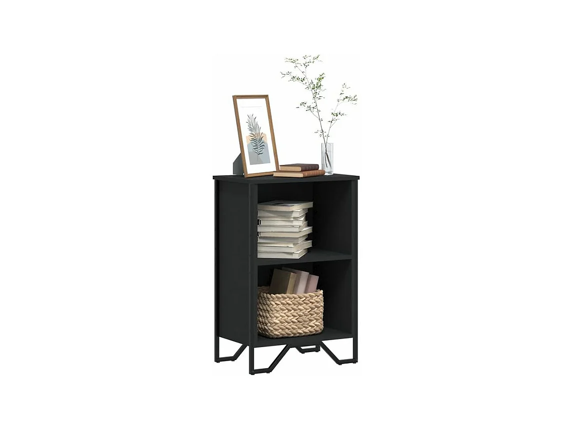 Bibliothèque noir 50x31x74,5 bois d'ingénierie