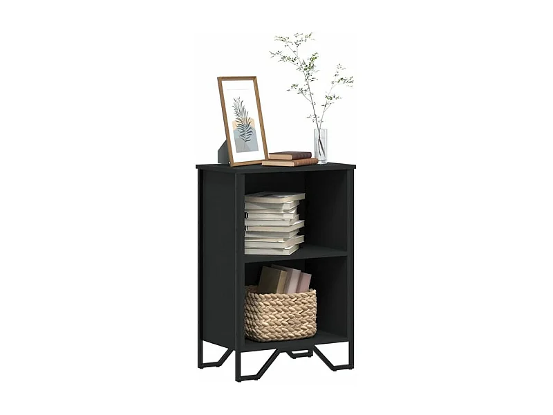 Bibliothèque noir 50x31x74,5 bois d'ingénierie