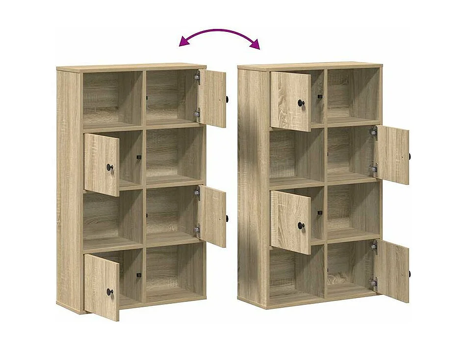 Bibliothèque chêne sonoma 60x24x101,5 bois d'ingénierie