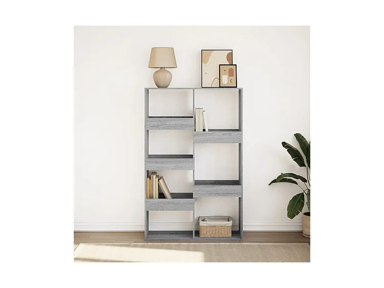 Bibliothèque sonoma gris 100x33x155,5 bois d'ingénierie