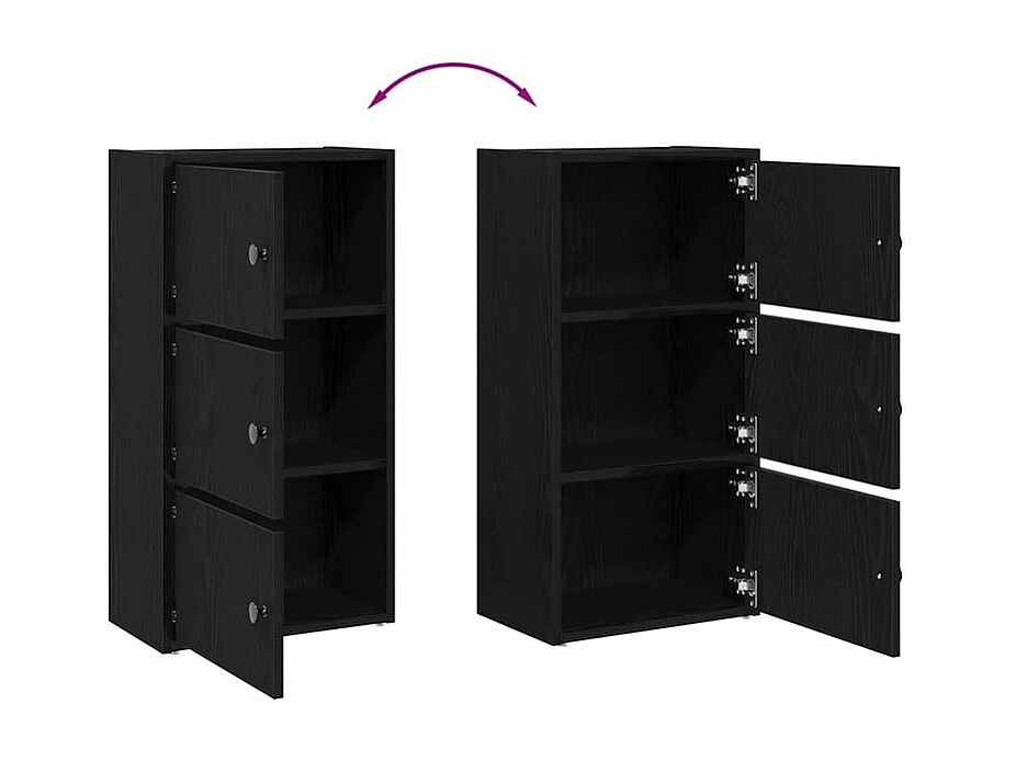 Bibliothèque chêne noir 40x24x77 bois d'ingénierie