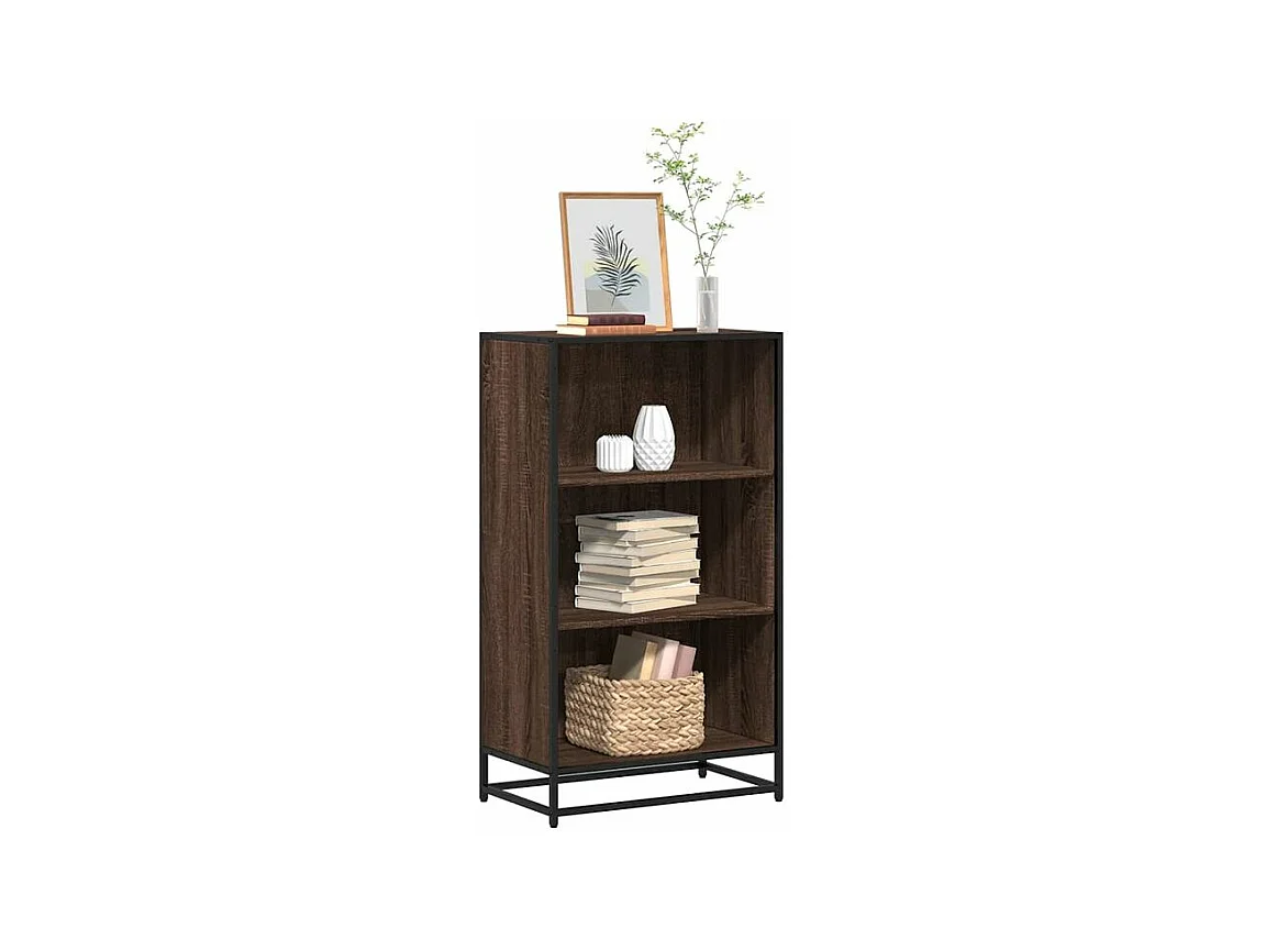 Bibliothèque chêne marron 60x35x107,5 bois d'ingénierie