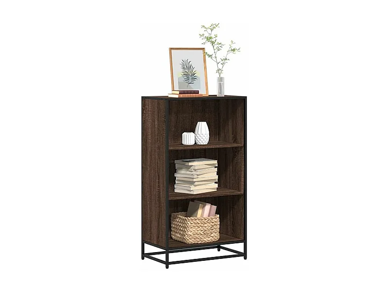 Bibliothèque chêne marron 60x35x107,5 bois d'ingénierie