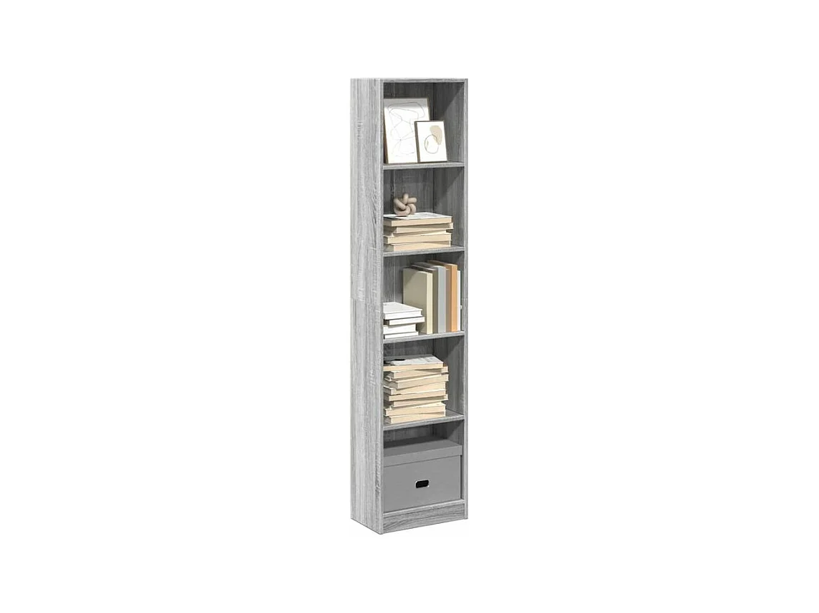 Bibliothèque sonoma gris 40x24x176 bois d'ingénierie