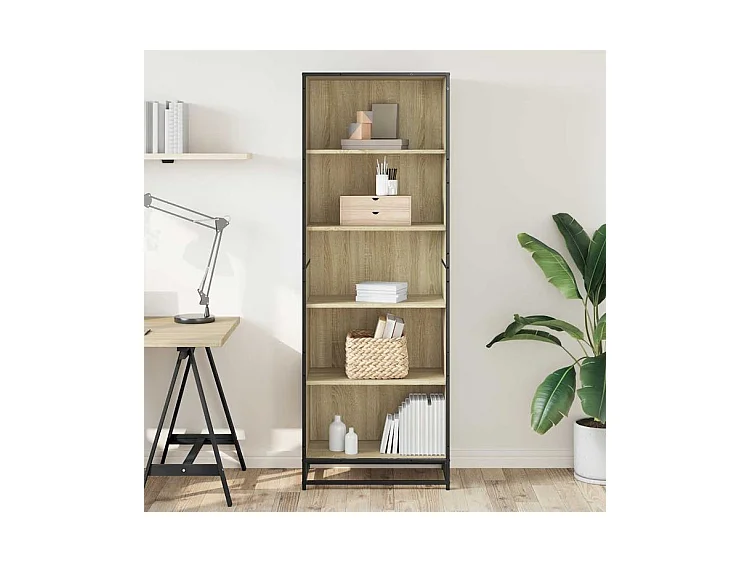 Bibliothèque chêne sonoma 60x35x170,5 bois d'ingénierie