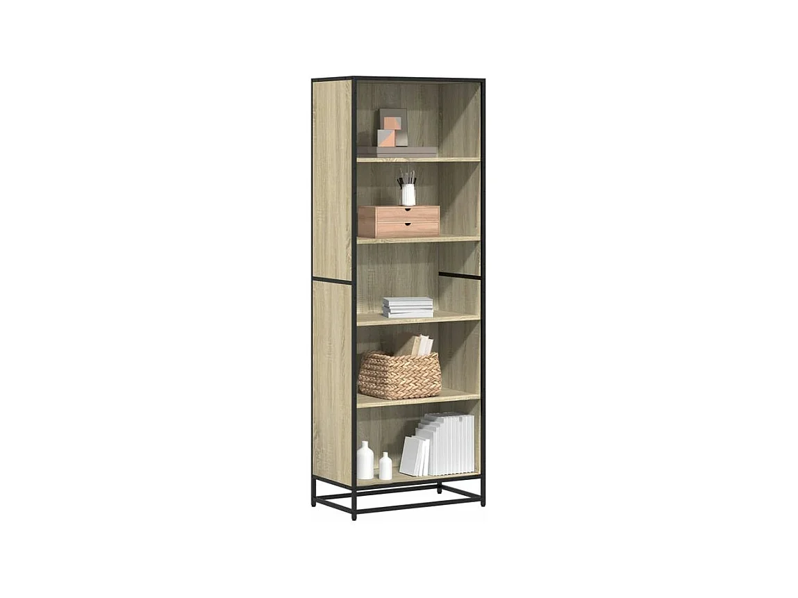Bibliothèque chêne sonoma 60x35x170,5 bois d'ingénierie