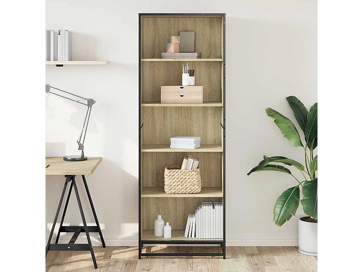 Bibliothèque chêne sonoma 60x35x170,5 bois d'ingénierie