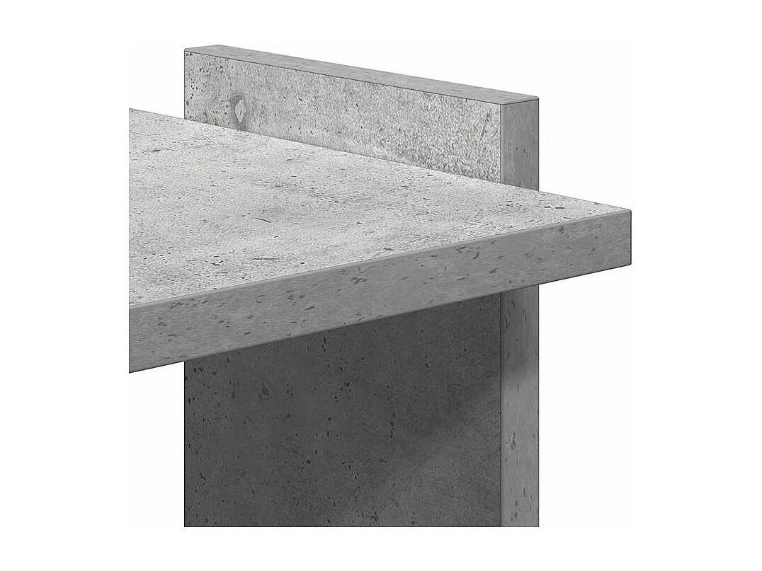 Bibliothèque à 3 niveaux gris béton 60x30x120 bois ingénierie