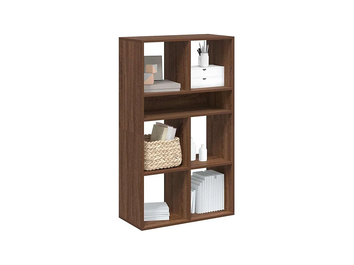 Bibliothèque chêne marron 66x31x112 bois d'ingénierie