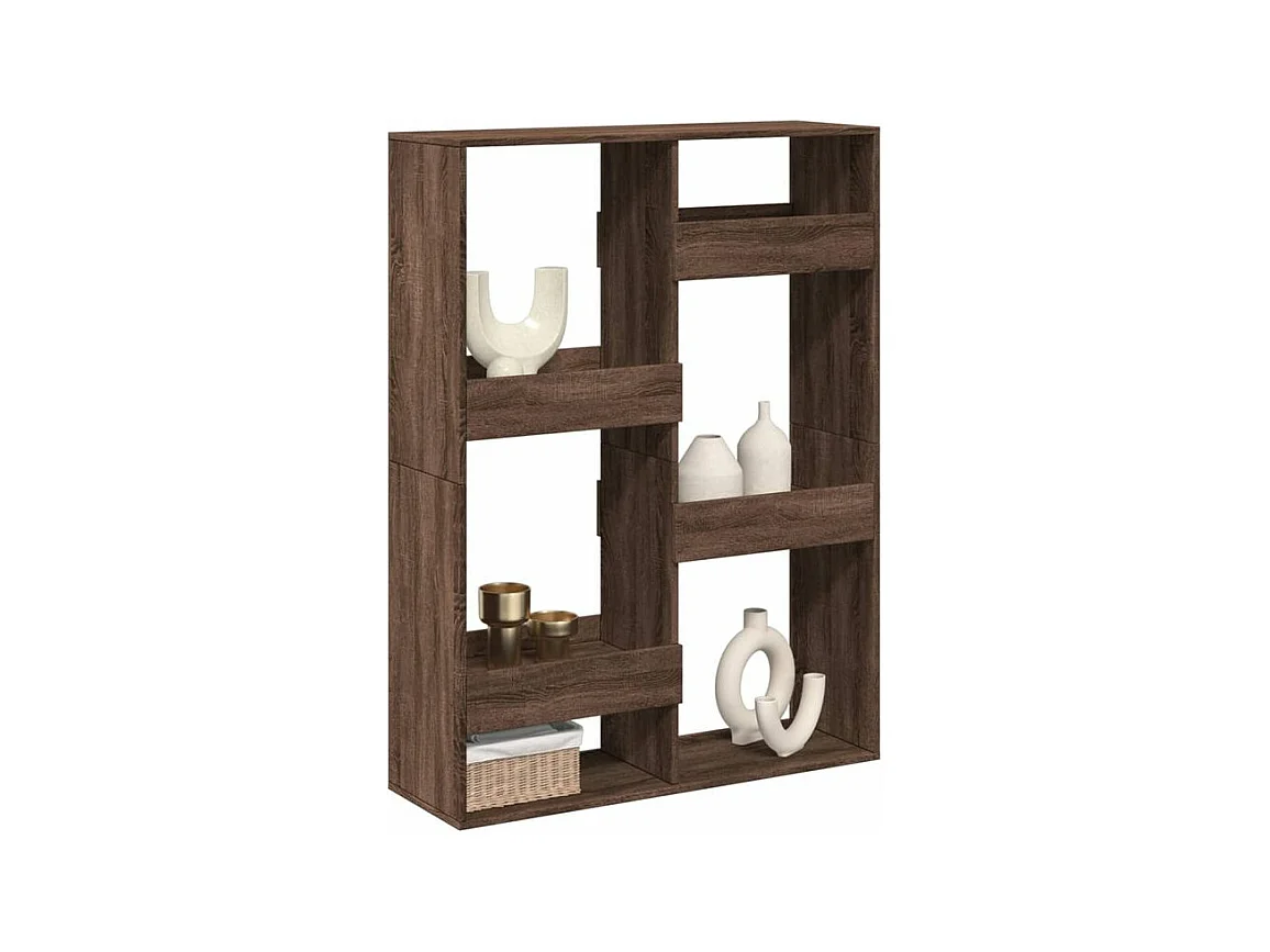 Cloison de séparation chêne marron 100x33x135 bois ingénierie