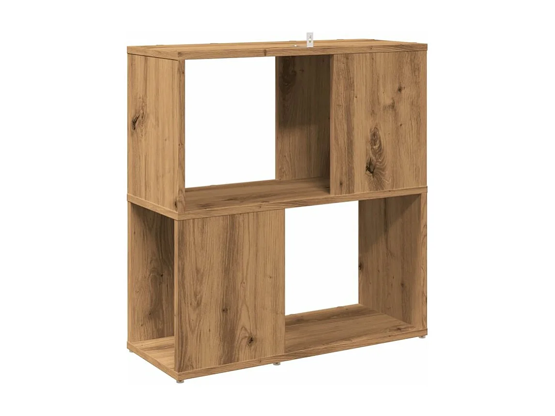 Bibliothèque chêne artisanal 60x24x63 bois d'ingénierie