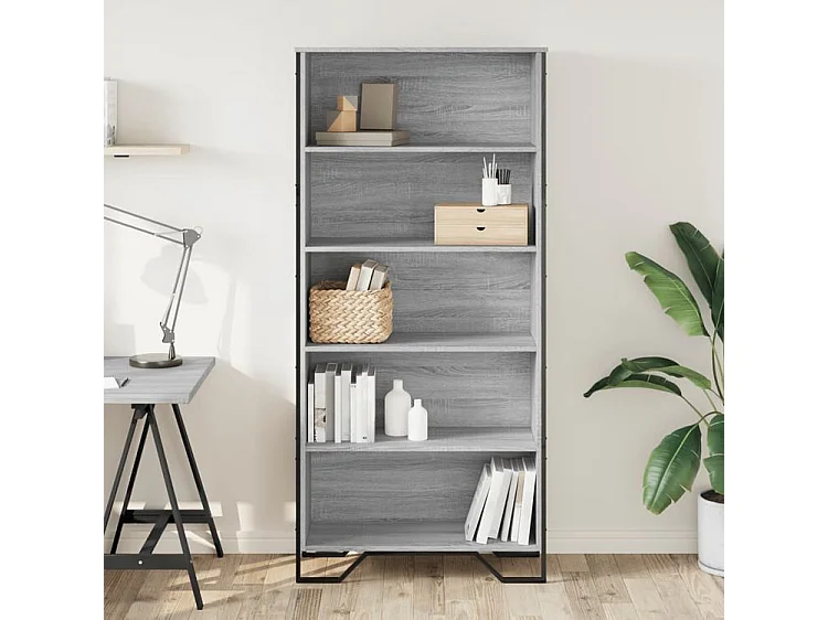 Bibliothèque sonoma gris 80x31x169 bois d'ingénierie