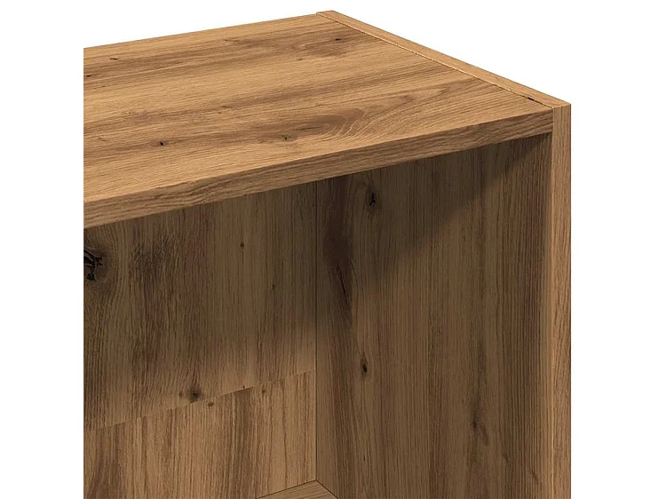 Bibliothèque chêne artisanal 36x30x114 bois d'ingénierie