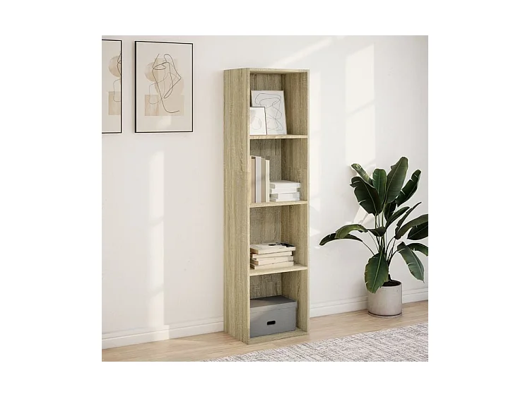 Bibliothèque chêne sonoma 40x30x152 bois d'ingénierie