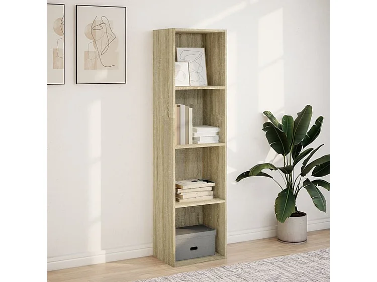 Bibliothèque chêne sonoma 40x30x152 bois d'ingénierie