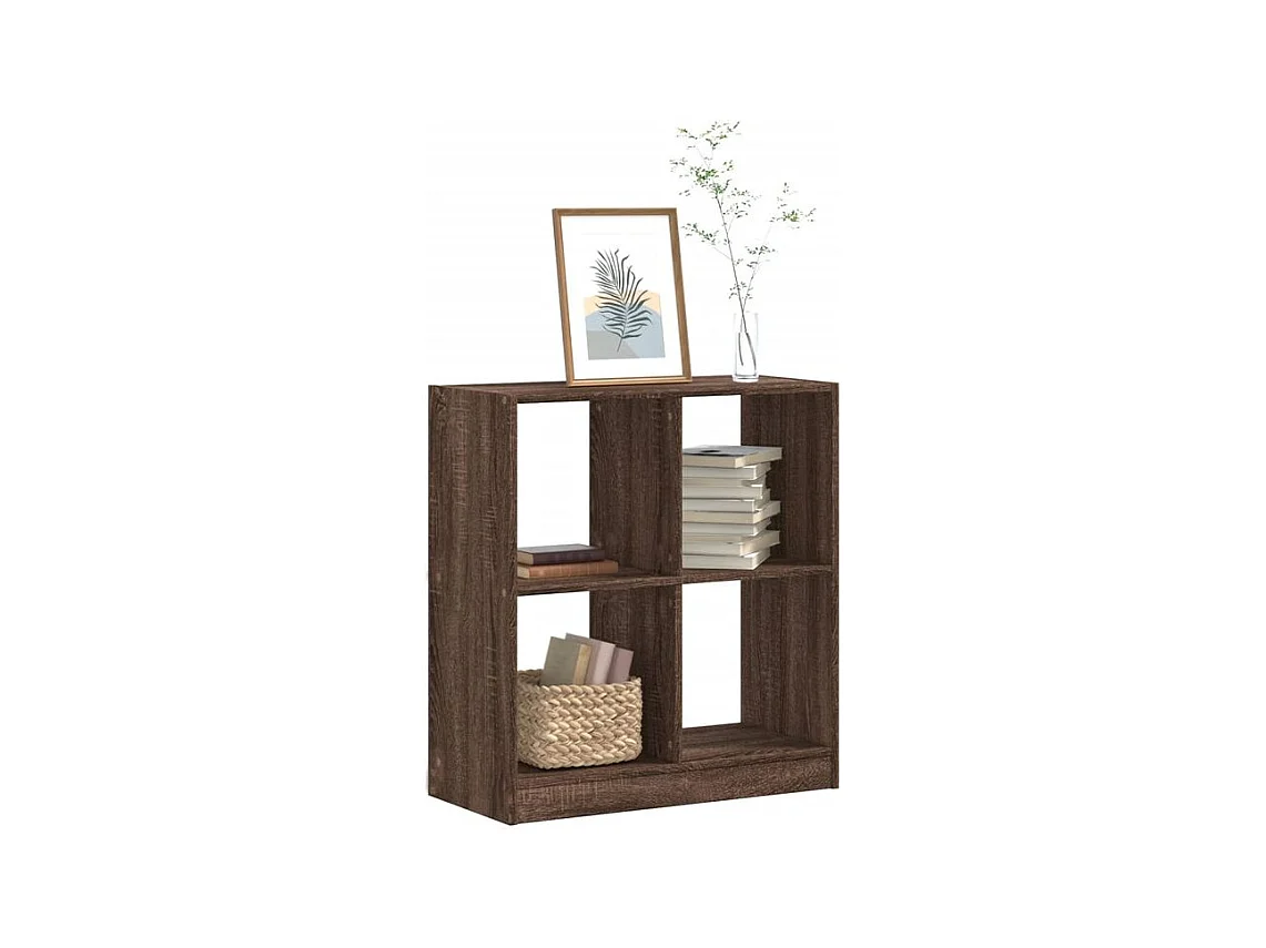 Bibliothèque chêne marron 68,5x32x75 bois d'ingénierie