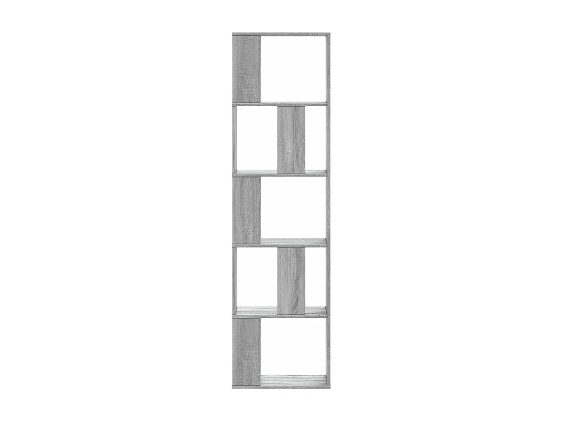 Bibliothèque 5 niveaux sonoma gris bois d'ingénierie