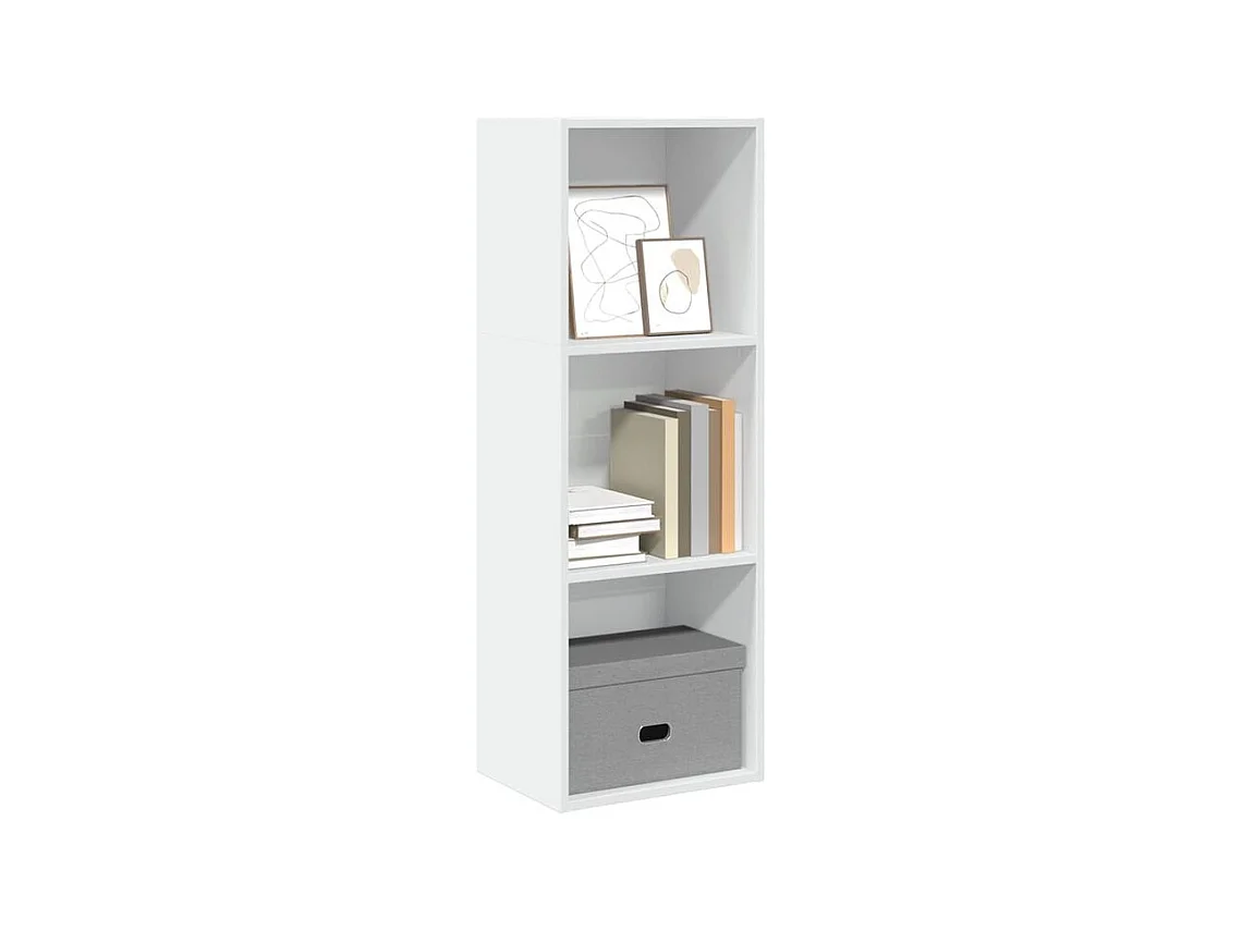 Bibliothèque blanc 40x30x114 bois d'ingénierie